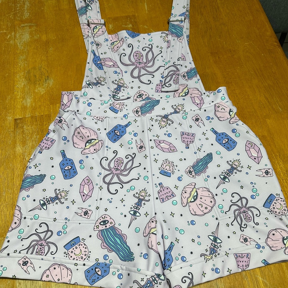 Blackmilk Ocean Print Overalls